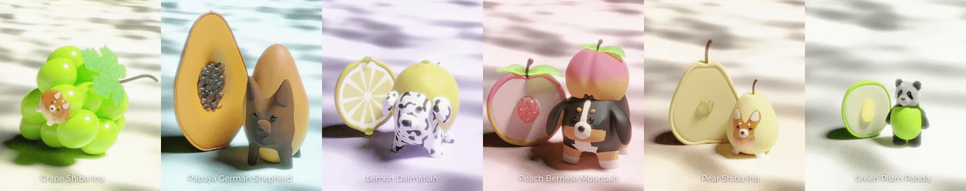 Fruity dog animation characters